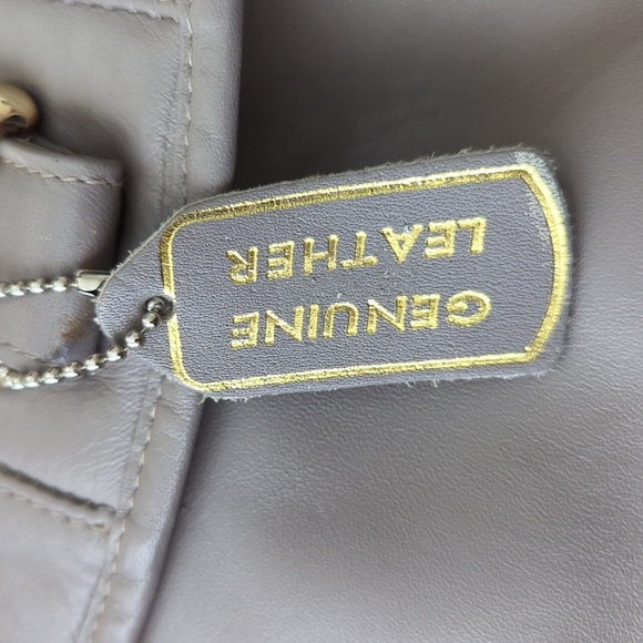 TANO GRAY 100% LEATHER HOBO CROSSBODY HANDBAG - Picture 4 of 10